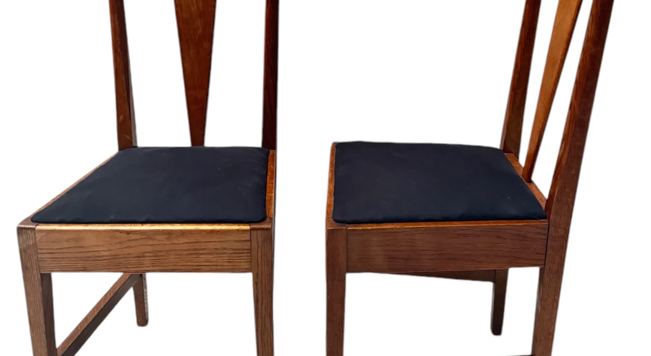 Willem Penaat Two Art Deco Amsterdamse School Chairs for Metz & Co. Amsterdam